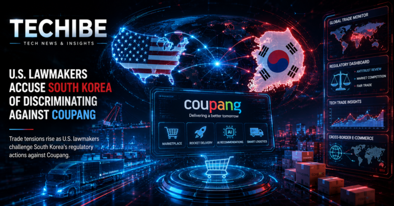 U.S. lawmakers accuse South Korea of unfair regulatory treatment toward Coupang, raising concerns over global technology trade and digital competition.