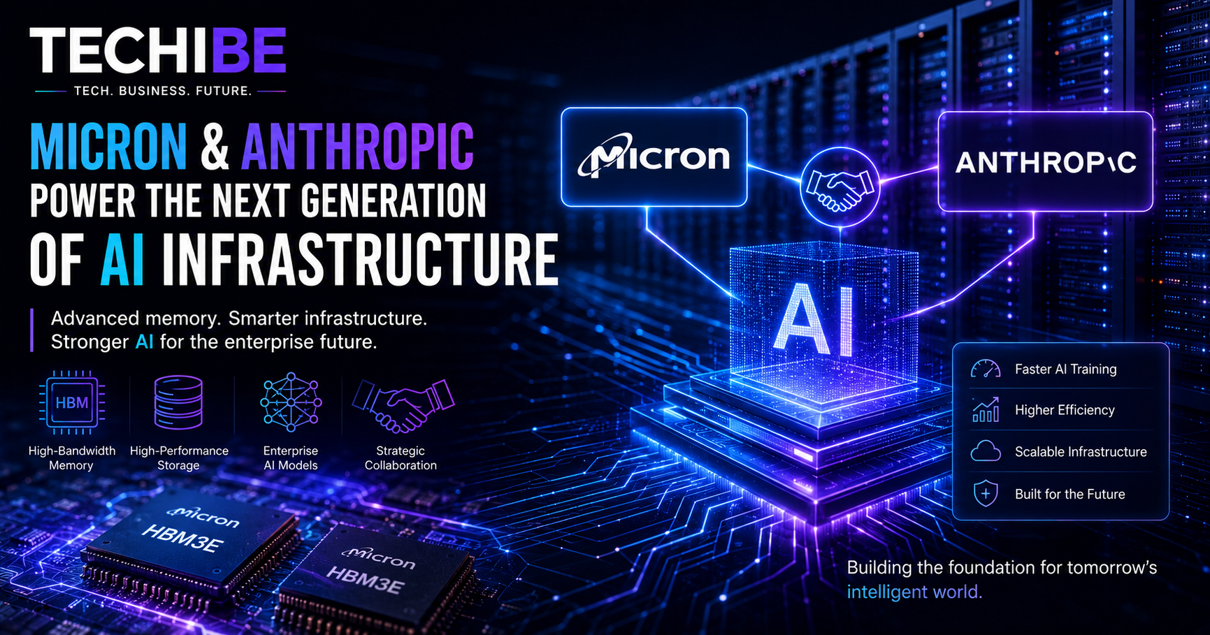 Micron and Anthropic partnership focused on next-generation AI infrastructure and memory technology.